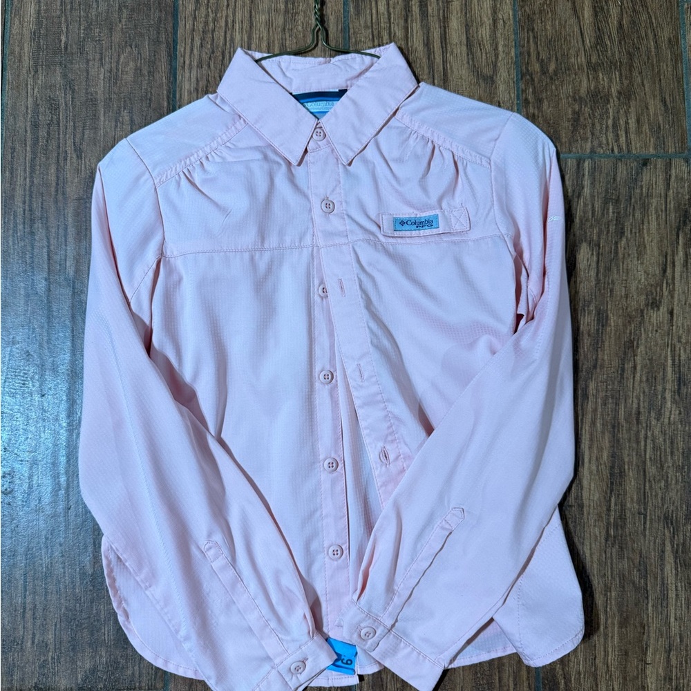 Kids Pink Button-Up Shirt